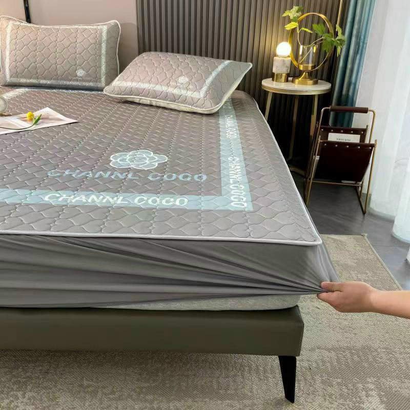 Chiếu điều hoà cao su non Tencel channel Coco mẫu mới 2023 - m6x2m - m8x2m