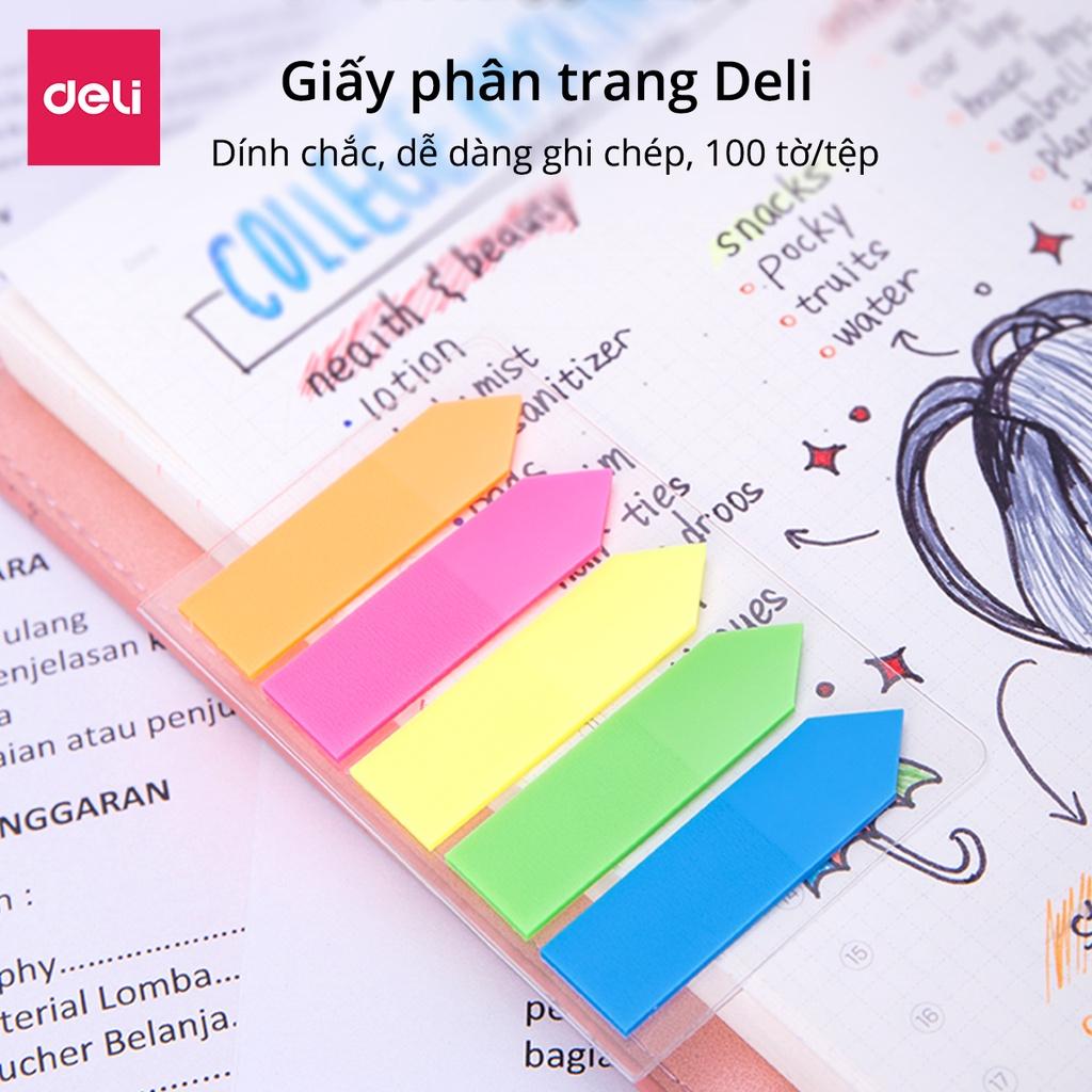 Giấy Note Ghi Chú Đánh Dấu Trang Giấy Phân Trang Dạng Dài Nhiều Màu Sắc Trong Suốt - 9062