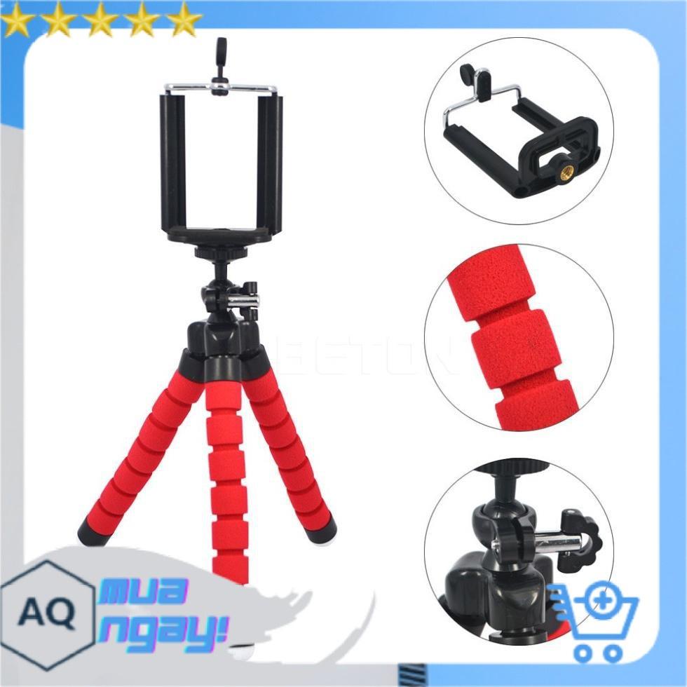 Tripod Bạch Tuộc 3 Chân Để Điện Thoại Để Bàn, Cầm Tay, Tặng Kèm Kẹp Điện Thoại