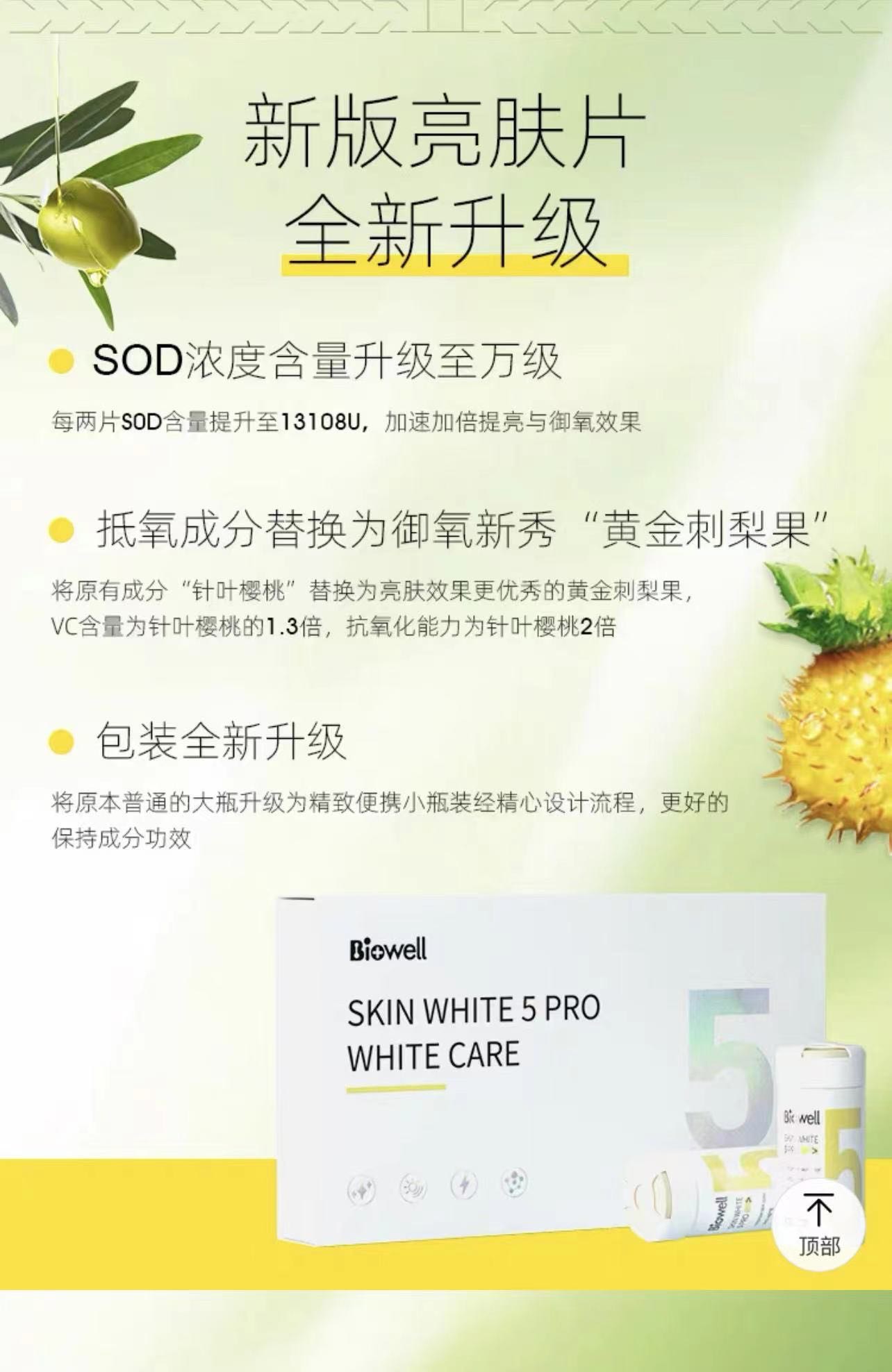 Sản Phẩm Hỗ Trợ Trắng Sáng Da, Ngăn Lão Hóa Biowell Skin White 5 Pro Care