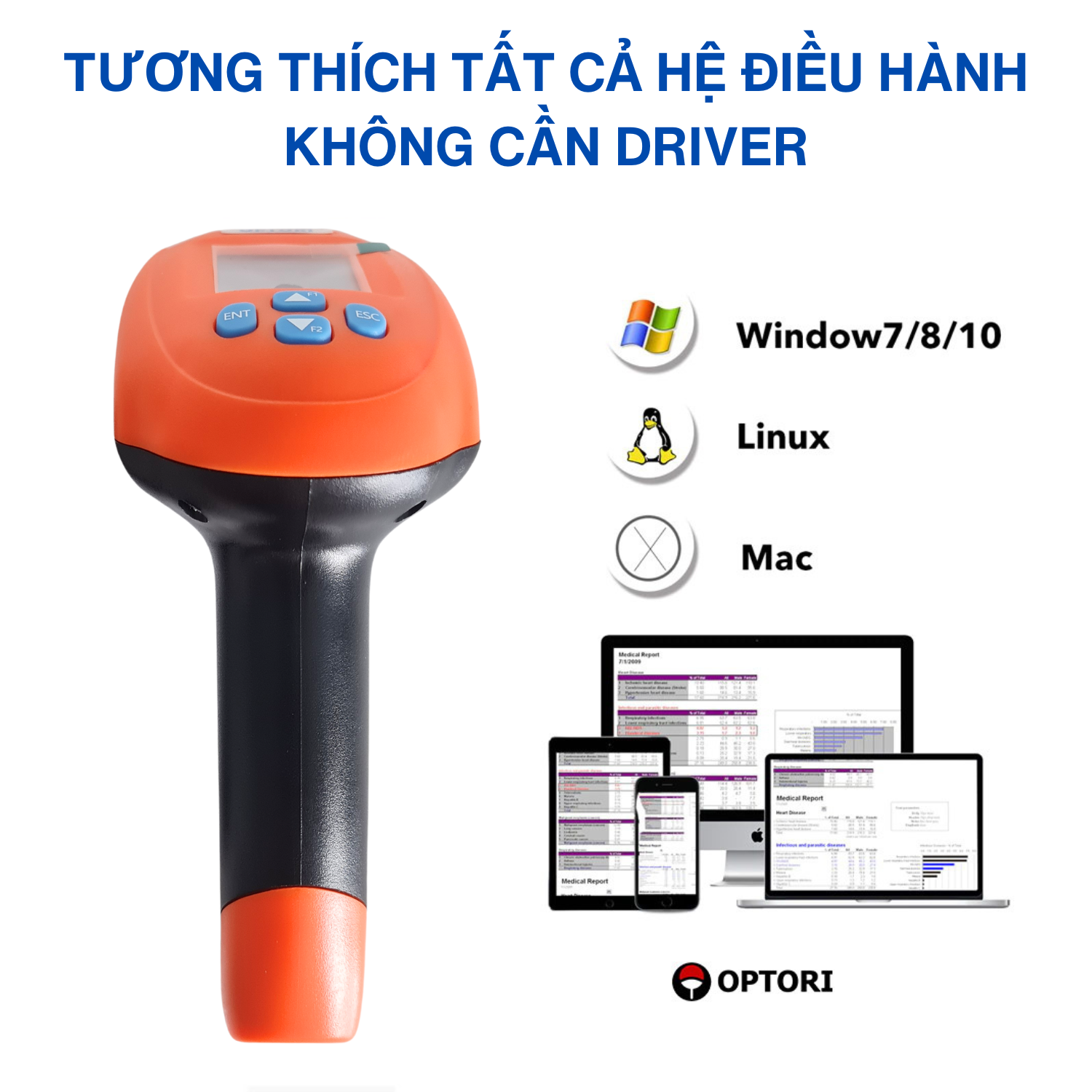 Máy quét mã vạch PDA – Máy kiểm kho PDA – Máy PDA OPTORI M10 ( Hàng chính hãng)