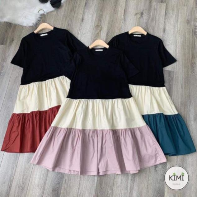 Đầm bầu thời trang thiết kế chất cotton 100% freesize từ 45 đến 70kg