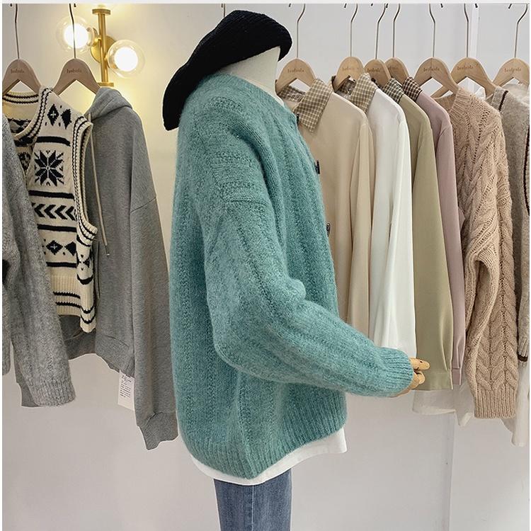 Hàng Sẵn_ Áo khoác len cardigan form rộng dáng ngắn Hadu shop