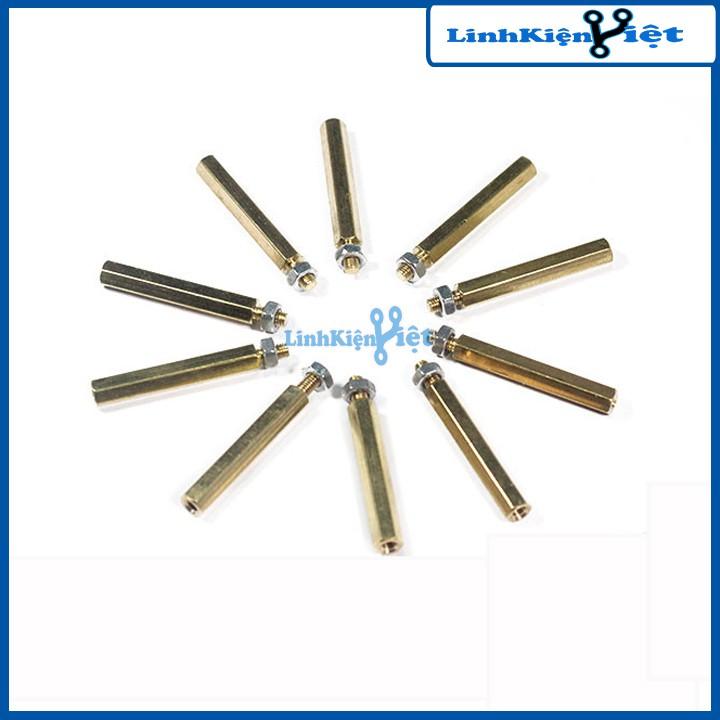 Combo 10 cọc đồng 3Cm và 10 ốc 3mm
