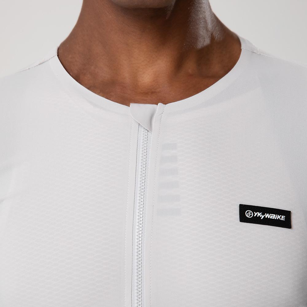 Áo đi xe đạp YKYWBIKE Áo đi xe đạp ngắn tay mùa hè Áo sơ mi xe đạp MTB ngắn tay Dây kéo YKK Vải Coldback Quần áo xe đạp UPF 50 Color: YJZ905 black Size: Asia XL