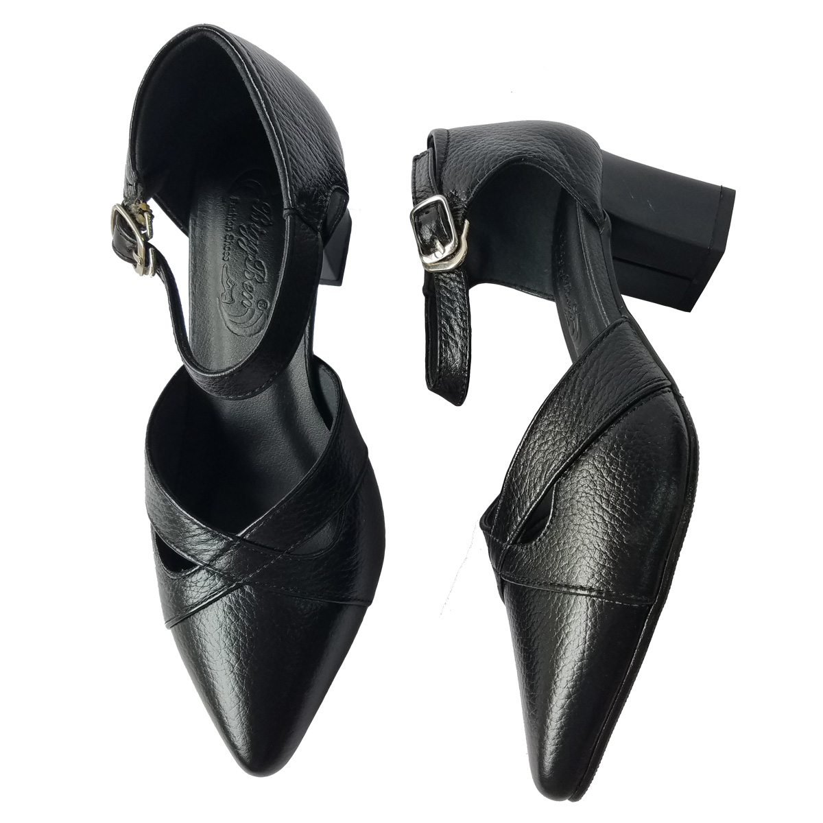 Giày Sandal Cao Gót Da Bò BIGGBEN Cao 5 Phân SDCG154