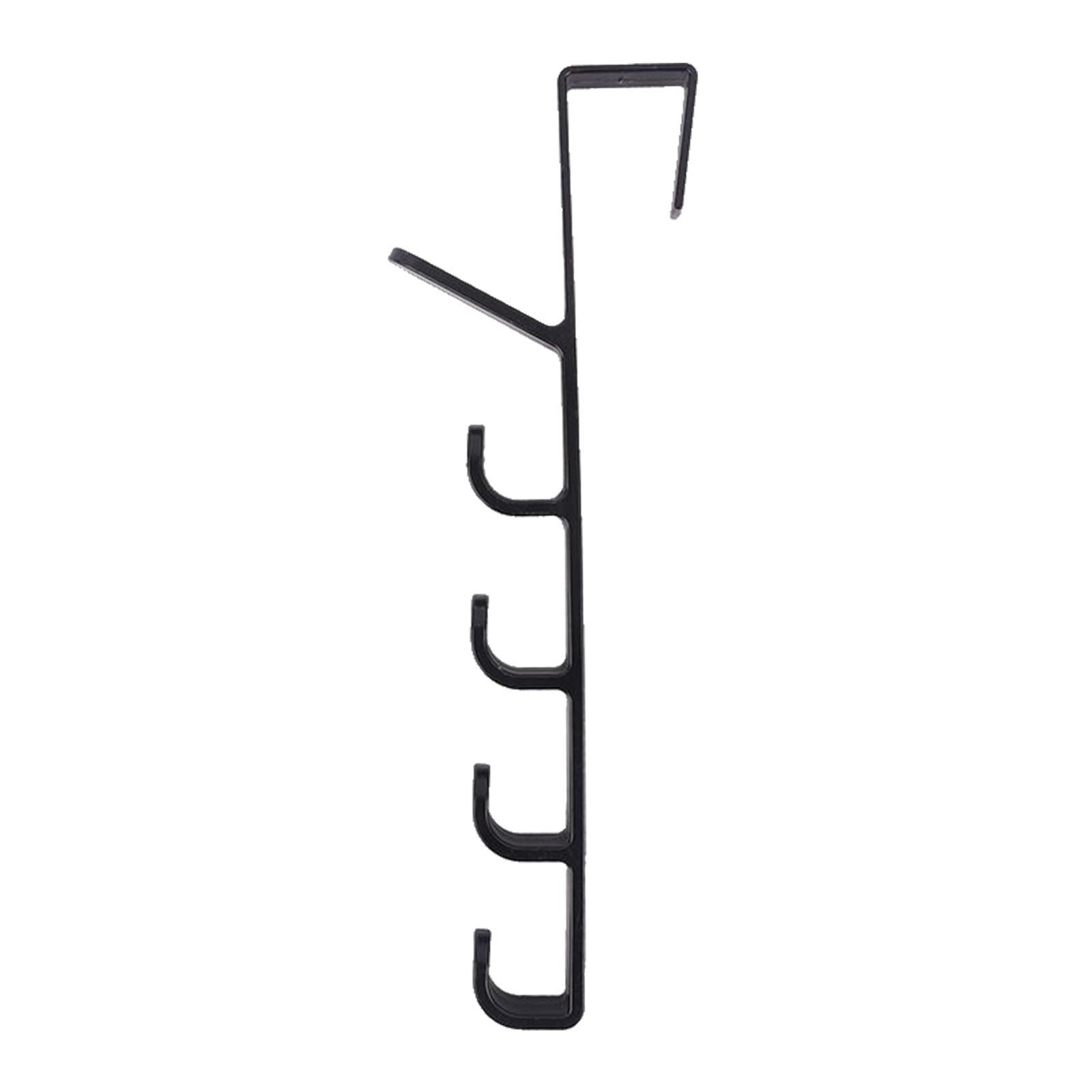 Door Hook with 5 Hooks Behind The Door for Hanging Clothes Kitchen Bathroom