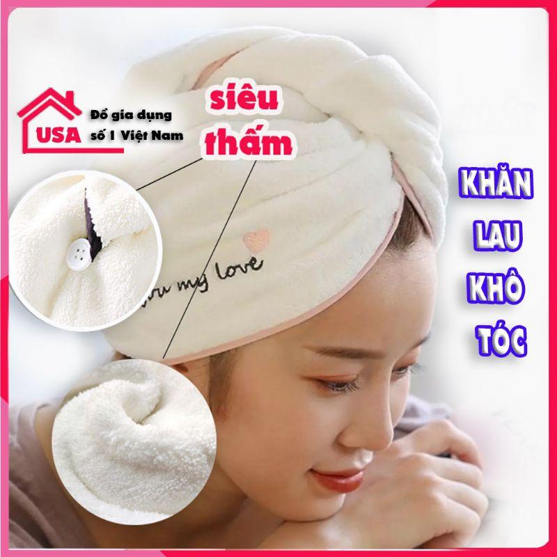 Khăn Quấn Khô Tóc- Khăn Ủ Tóc Nhanh Khô Siêu Thấm Hút USA_STOREHN