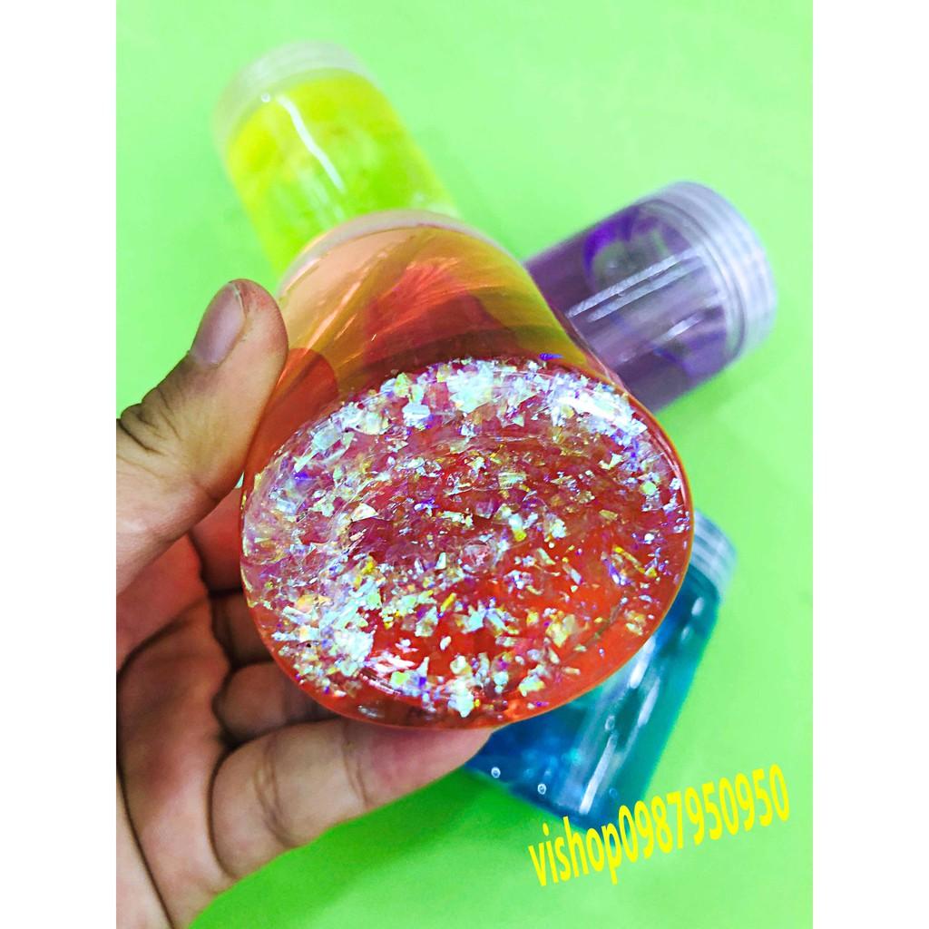 SLIME LỌ KIM TUYẾN THỦY TINH PHỐI MÀU MAGIC TO cực đẹp thiết kế độc đáo ấn tượng Đồ chơi Slam Gudetama