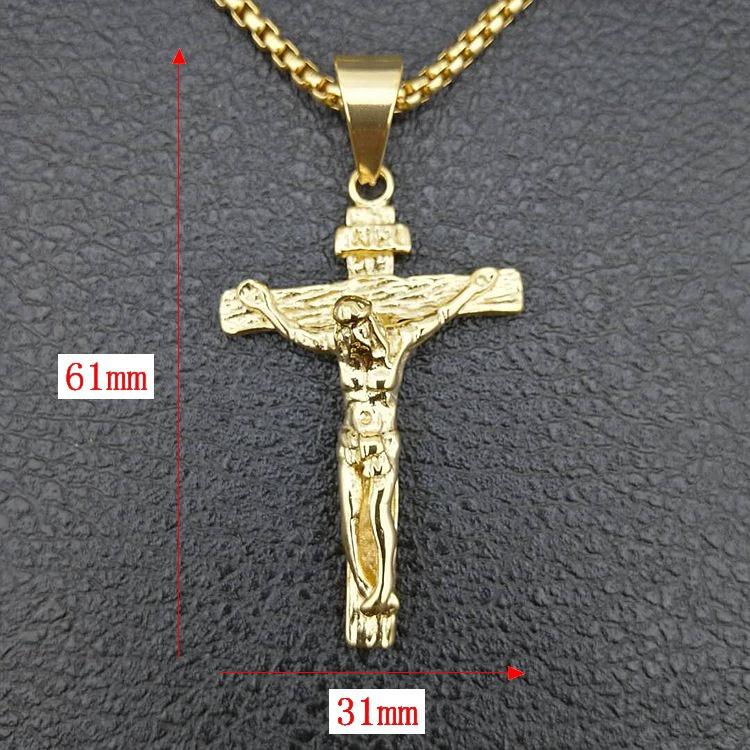 Mặt Dây Chuyền Thánh Giá Đúc Titanium Mặt Tượng Cao Cấp- Dùng lâu dài tắm rửa thoải mái không phai