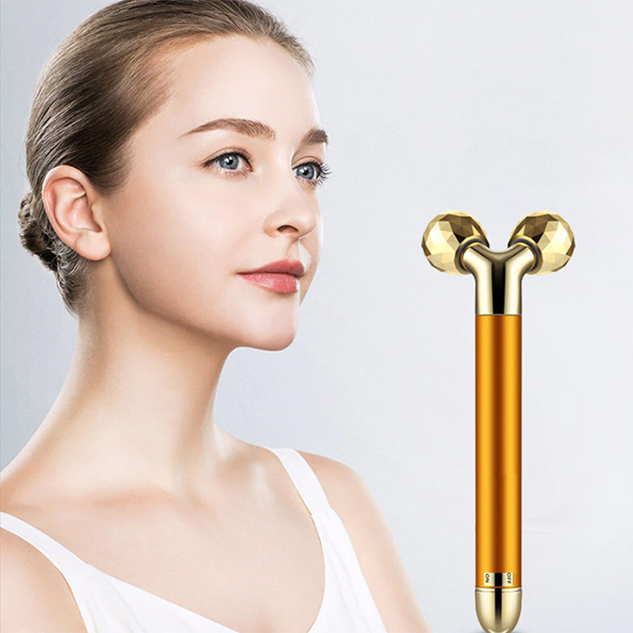 Máy massage nâng cơ mặt, cằm Vline 3D Energy Beauty Bar - Gold