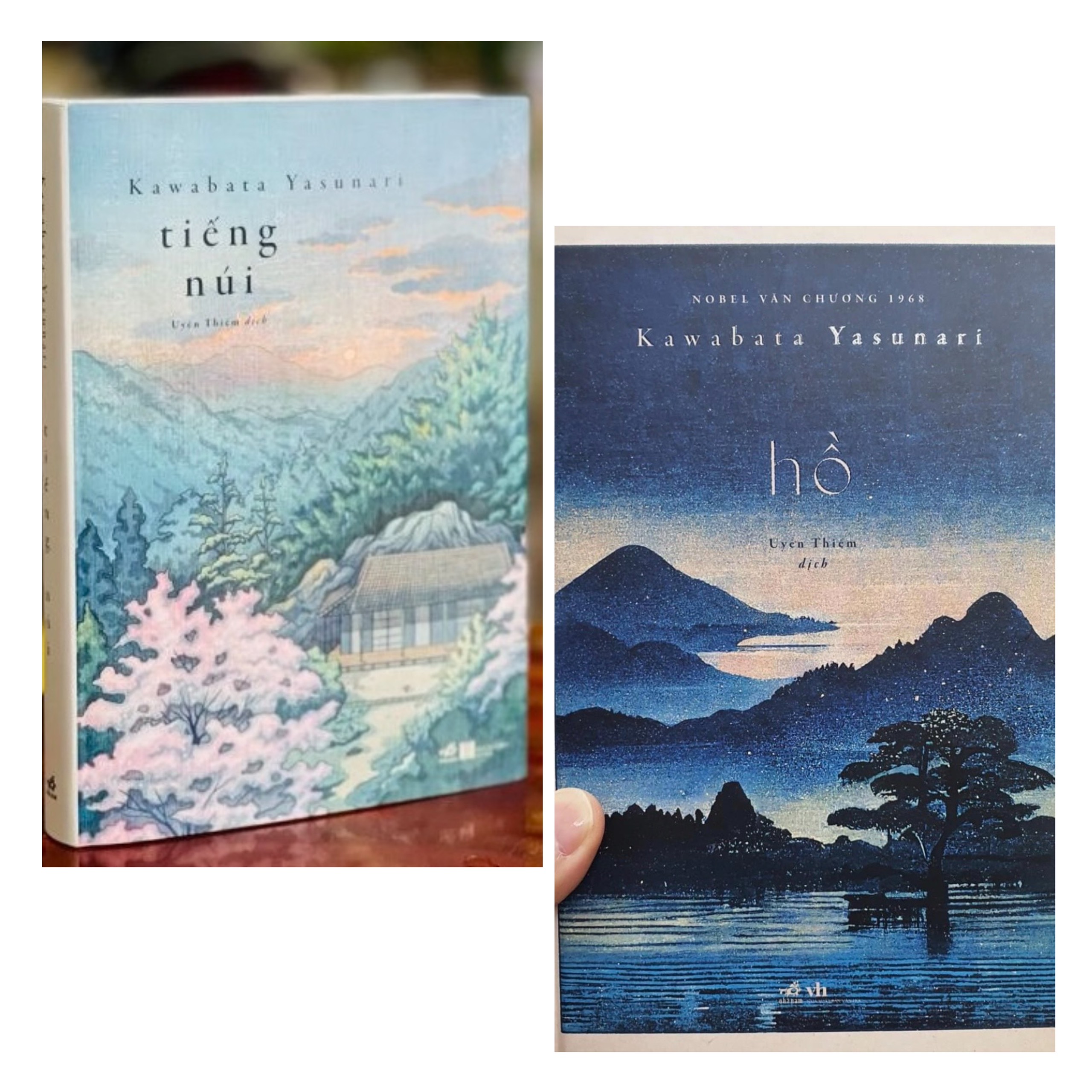 Combo 2 Cuốn Bìa Cứng Nobel Văn Học - Hồ - Tiếng Núi Kawabata Yasunari Uyên Thiểm Dịch, Tùng Lâm Minh Họa - Nhã Nam