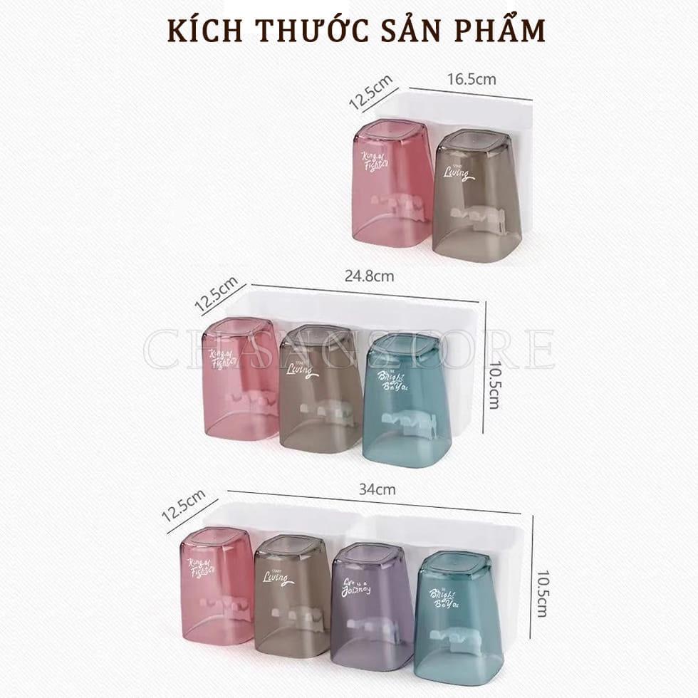 Giá Đựng Bàn Chải Đánh Răng Gắn Tường Đa Năng Mẫu Mới, Kệ đựng bàn chải cốc đánh răng dán tường tặng kèm cốc