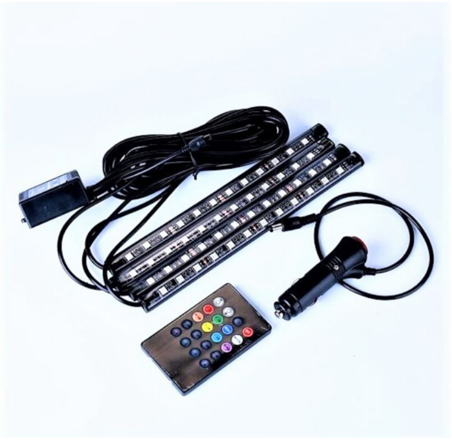 CÔNG NGHỆ MỚI VỚI 1 BỘ 4 THANH ĐÈN LED TRANG TRÍ XE MÁY VÀ ÔTÔ XE HƠI CÓ ĐIỀU KHIỂN TỪ XA NHÁY THEO NHẠC CỰC ĐẸP HÀNG CHUẨN