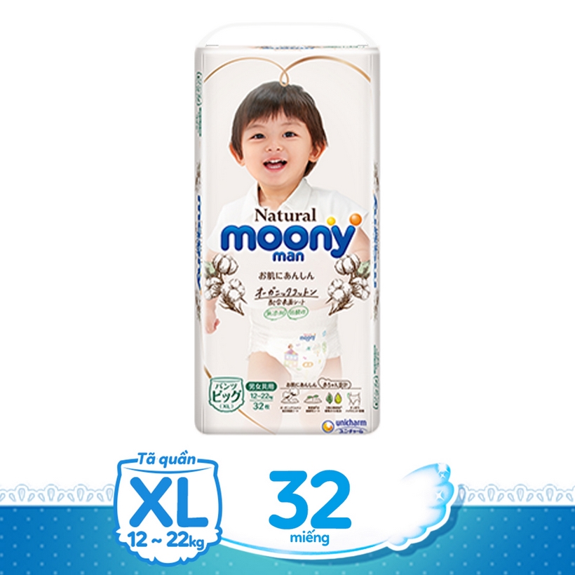 Tã quần cao cấp Moony Natural đủ size