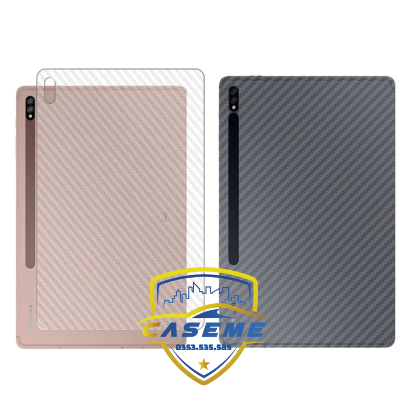 Miếng Dán Sợi Carbon 3D Bảo Vệ Mặt Sau Cho Samsung Galaxy Tab S9 FE,S10 FE - Hàng Nhập Khẩu