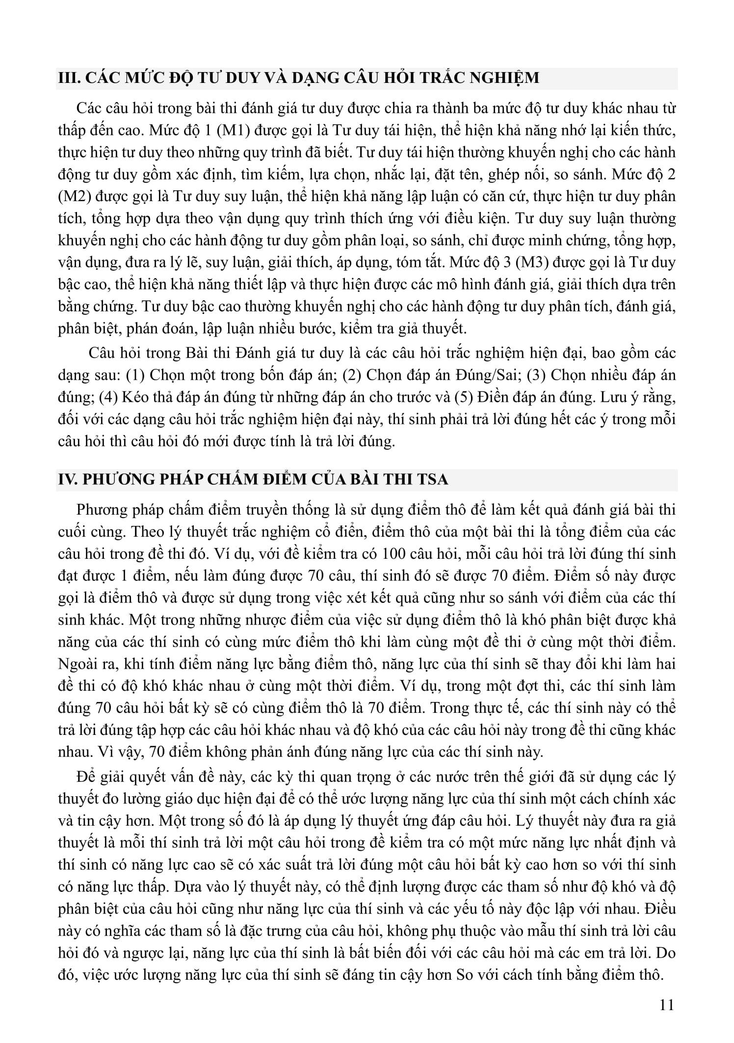 Sách - 20 Đề Luyện Thi Đánh Giá Tư Duy Theo Cấu Trúc Đề Của Đại Học Bách Khoa Hà Nội - TSA