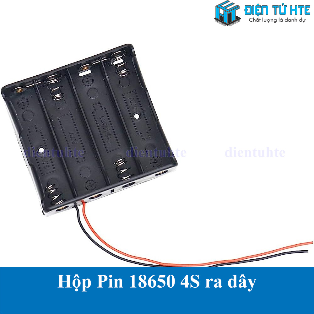 Hộp đựng Pin sạc 18650 4 cell 4S 14.8V ra dây