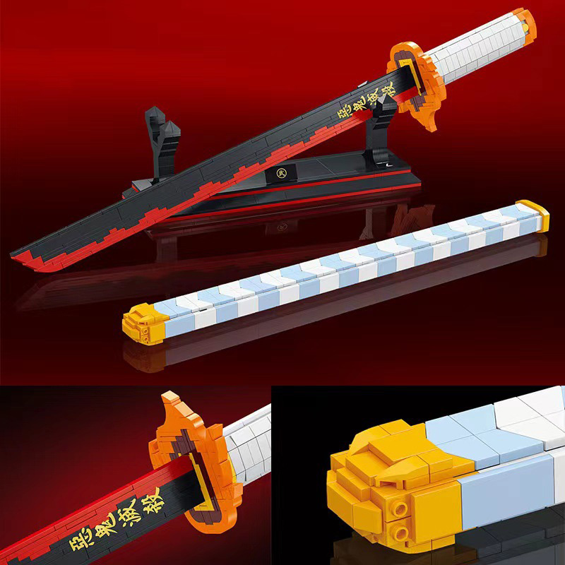 Đồ Chơi Lắp Ghép Xếp Hình Mô Hình Kiếm Viêm Trụ Của Rengoku Trong Demon Slayer 1503 Với 790 Mảnh Ghép