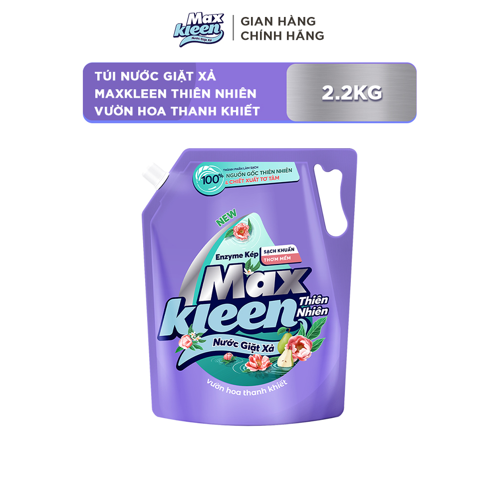 Túi Nước Giặt Xả MaxKleen Thiên Nhiên 2.2kg