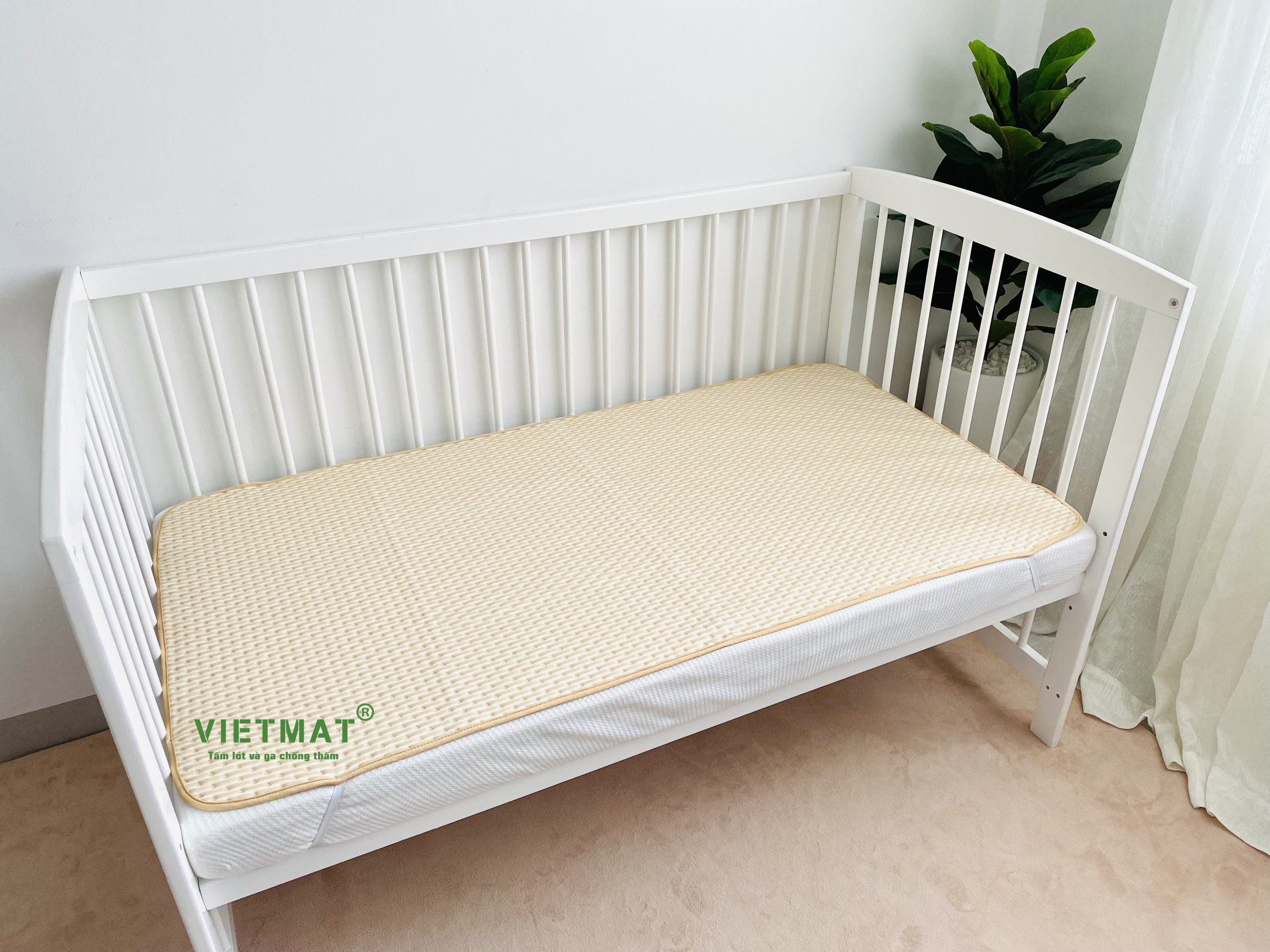 Size 60x90cm - Siêu tấm lót chống thấm cho bé 4 lớp Cotton Organic SUPERMAT