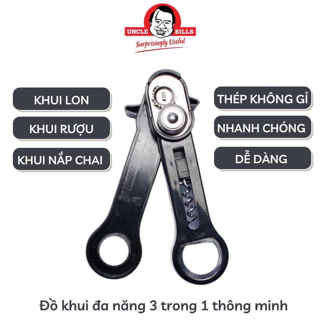 Đồ khui đa năng 3 trong 1 thông minh chất liệu nhựa cao cấp Uncle Bills KA0128