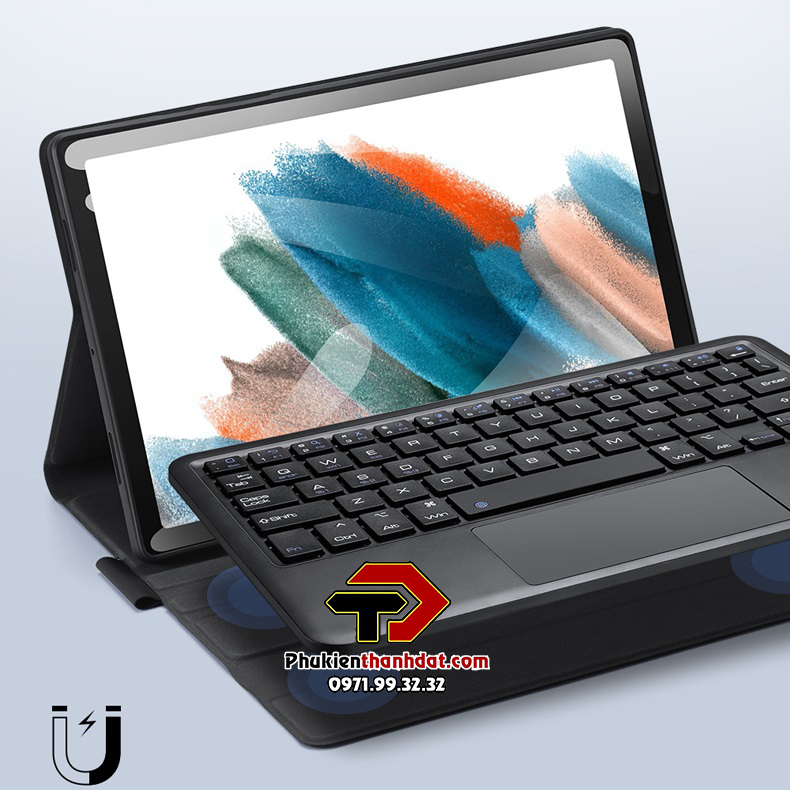 Bao da kèm bàn phím cho SamSung Galaxy Tab A8 2022 10.5 inch X200 X205 chính hãng Dux Ducis có bàn di chuột TrackPad - Hàng chính hãng