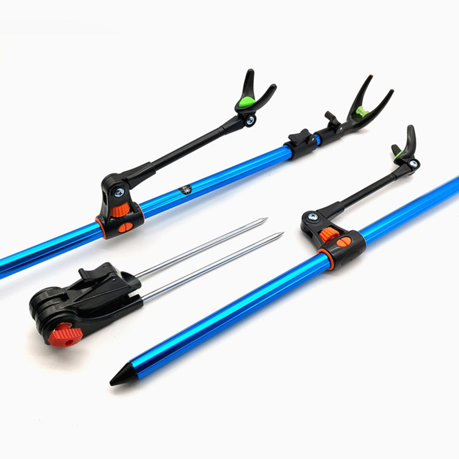 Telescopic Fishing Rod Holder Pole Stand Bracket Support with Ground Stake