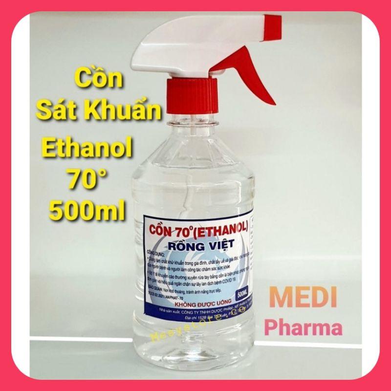 Côn Sát Khuẩn Ethanol 70° Rồng Việt Vòi Xịt Phun Sương Tiết Kiệm Của Medi Pharma