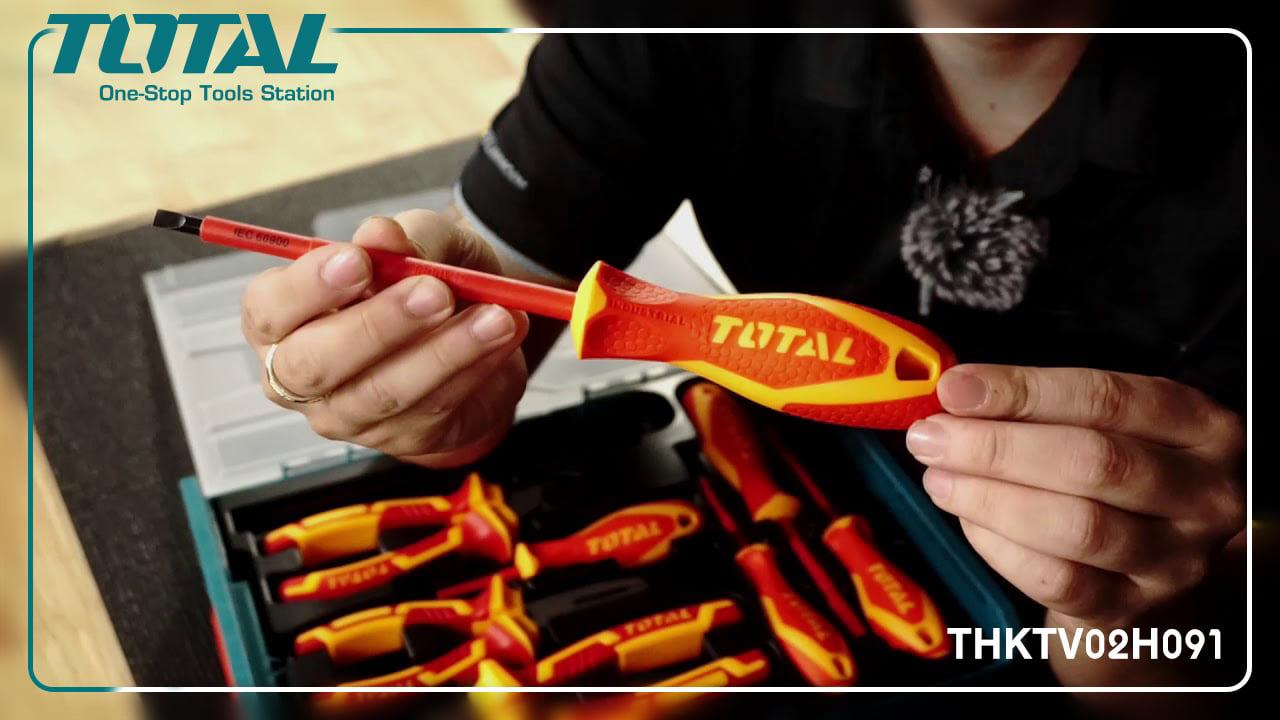 BỘ 9 CÔNG CỤ CẦM TAY CÁCH ĐIỆN TOTAL THKTV02H091 - HÀNG CHÍNH HÃNG