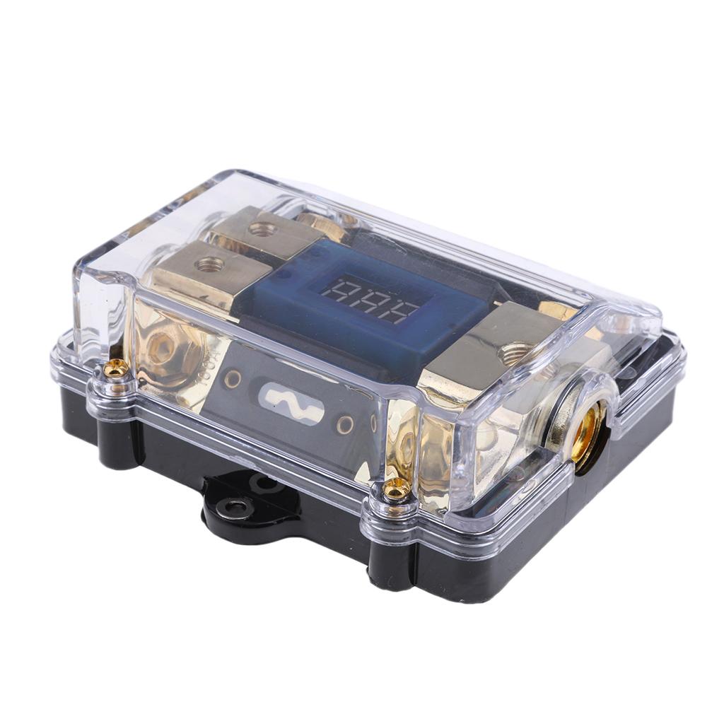 1 Piece 100A 2 Way Car Audio Digital Fuse Power Block Speaker Distribution Holder Gold Plate Easy Use