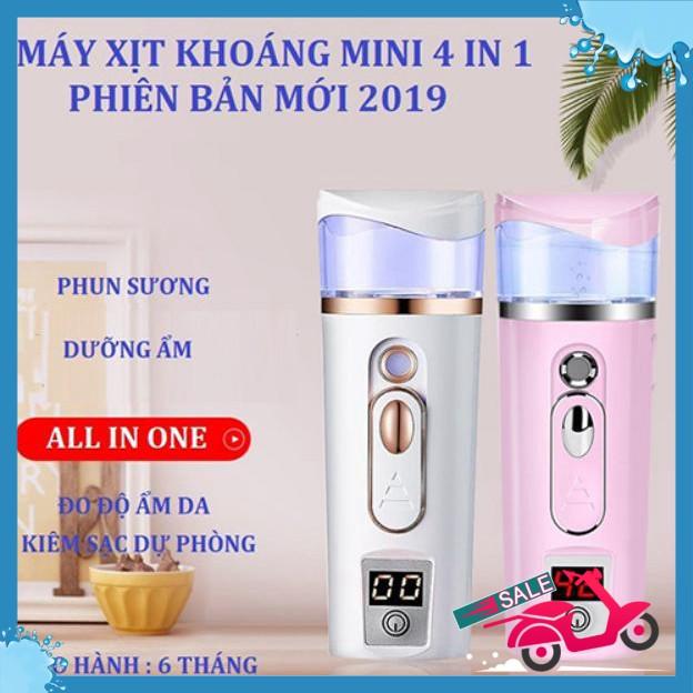 Máy xịt khoáng xông mặt nano có đo độ ẩm da