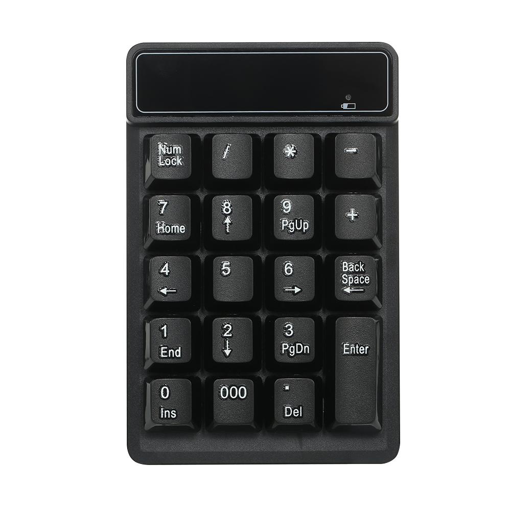 19 Keys 2.4G Wireless Low Noise Mini Numeric Keypad Waterproof ABS Material Replacemnet for Microsoft Android and iMac