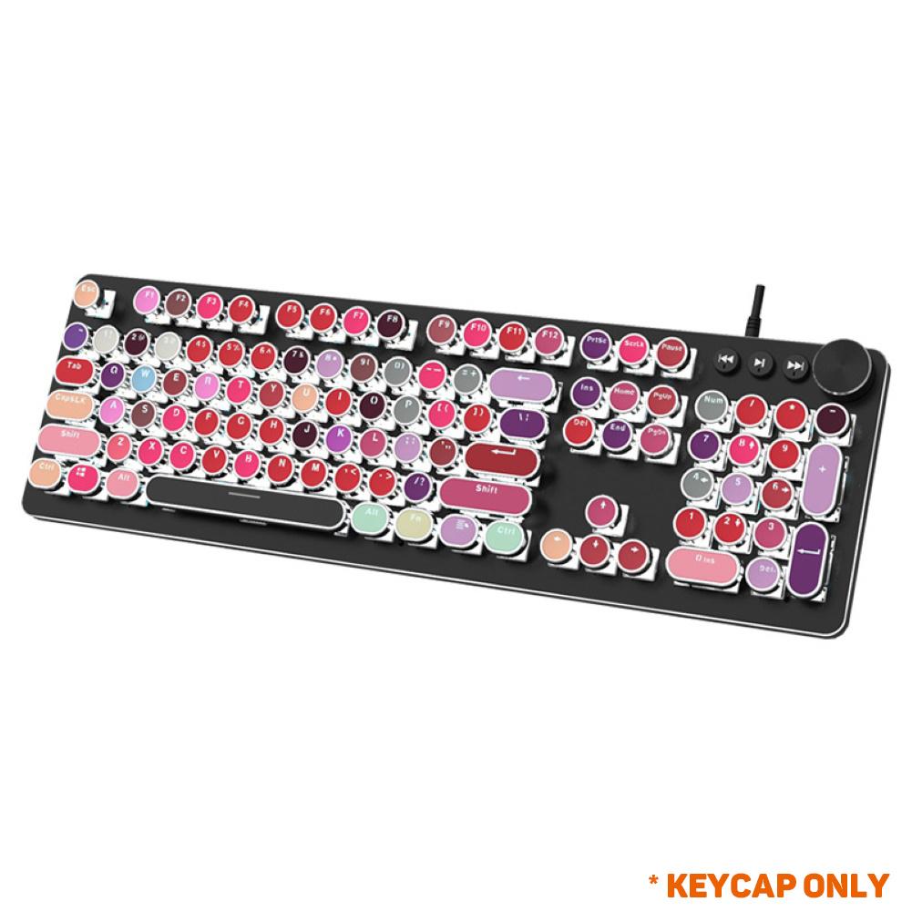 104 Phím Tròn Retro Keycaps Double Shot Tự Làm Máy Đánh Chữ Keycap Cho Đẳng Cấp Người Chơi Có Đèn Nền Bàn Phím Cơ Tròn Nắp Phím