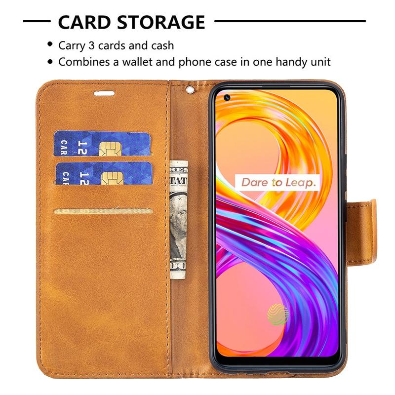 Ốp lưng điện thoại dạng ví da lật dành cho OPPO Reno6 Pro Realme 8 5G 8 Pro V13 C12 C15 C25 C20 C21