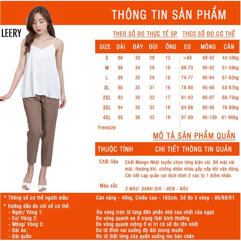 Quần công sở nữ size đại thanh lịch, hàng thiết kế QD19 - LEERY