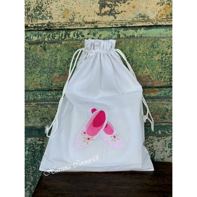 Túi dây rút thêu giầy bale size 30*40 cm - Hand Embroidery Lingerie Bag Vietnam