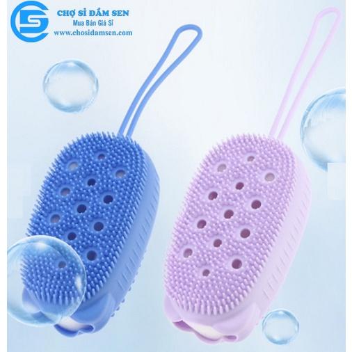BÔNG TẮM SILICON TẠO BỌT MASSAGE HÌNH CHUỘT CUTE, BÔNG TẮM TẨY DA CHẾT 2 MẶT SILICONE  G87-BTSChuot