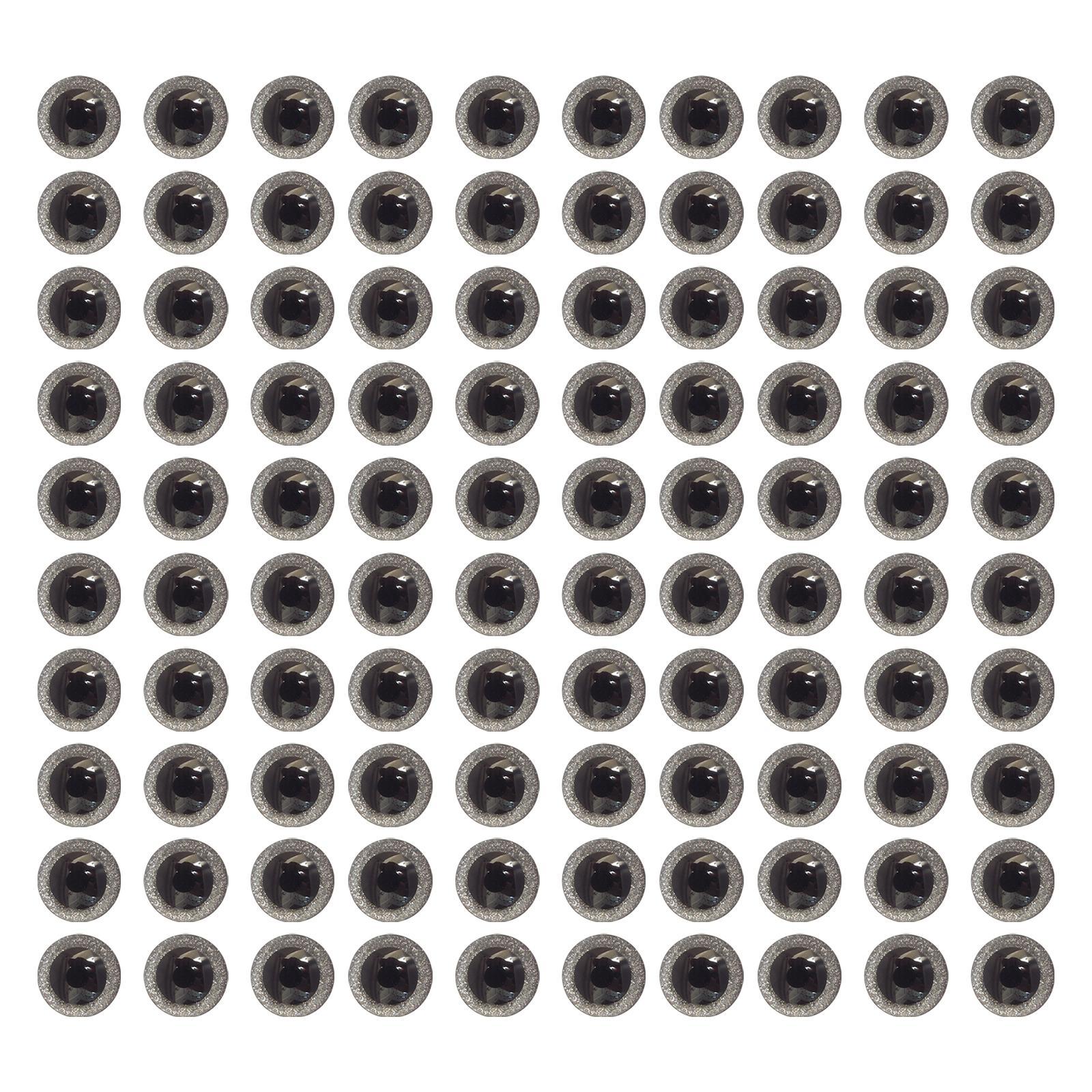 100x Safety Eyes 3D Glitter Toy for Stuffed Doll Plush Toy Making