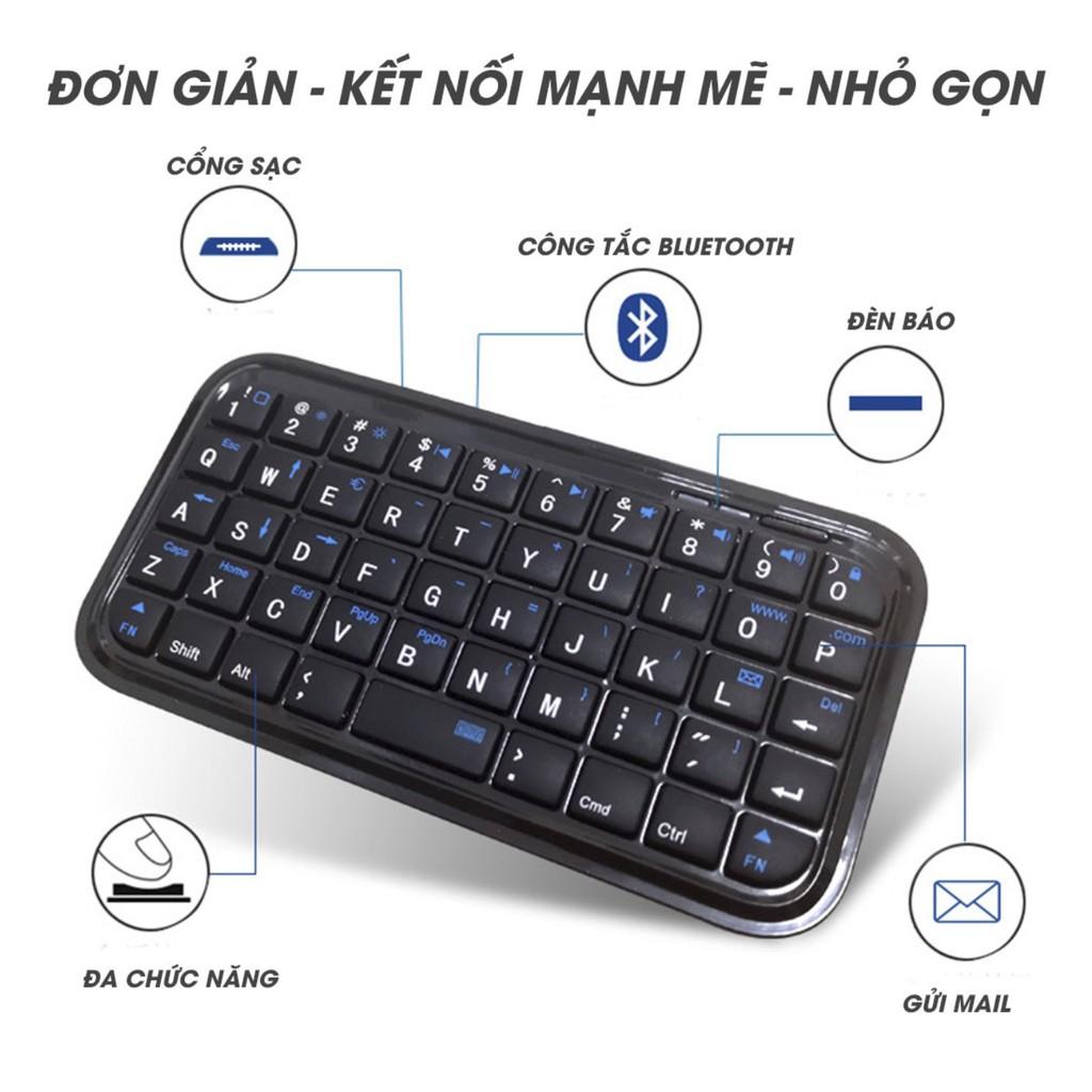 BÀN PHÍM BLUETOOTH MINI KHÔNG DÂY ALL-IN-1 KEYBOARD POCKET