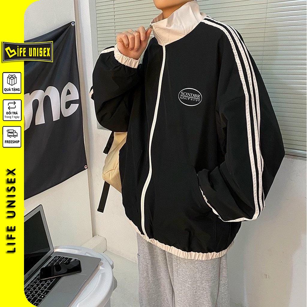 Áo Khoác Dù 2 Lớp thêu chữ SON.DBR Ulzzang Nam Nữ Unisex Form Rộng Bomber Jacket Unisex