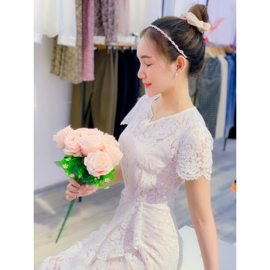 Váy ren trắng tôn dáng quyến rũ Sheery Dress - 22CHIC