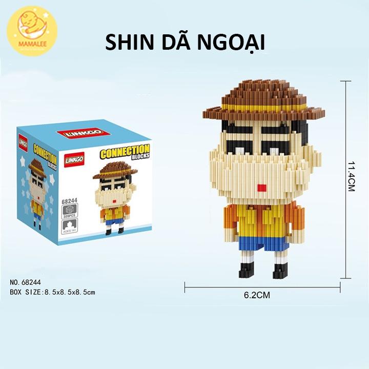 Đồ Chơi Lego 3D Lắp Ráp Mô Hình Nhân Vật Hoạt Hình Shin Cậu Bé Bút Chì