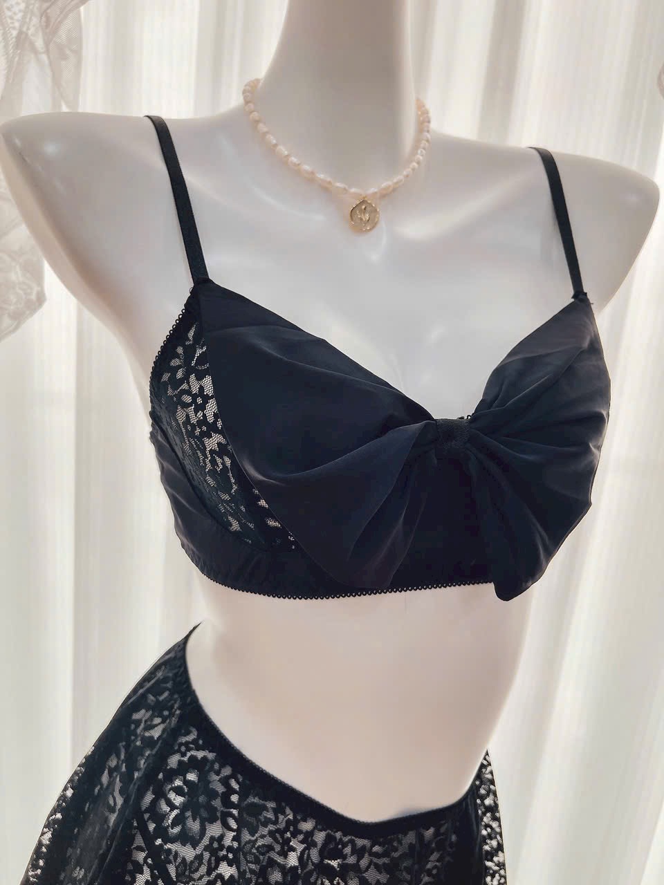 Set 3 Món Váy Ngủ Ren Hoa Xuyên Thấu Xinh Xắn Gợi Cảm