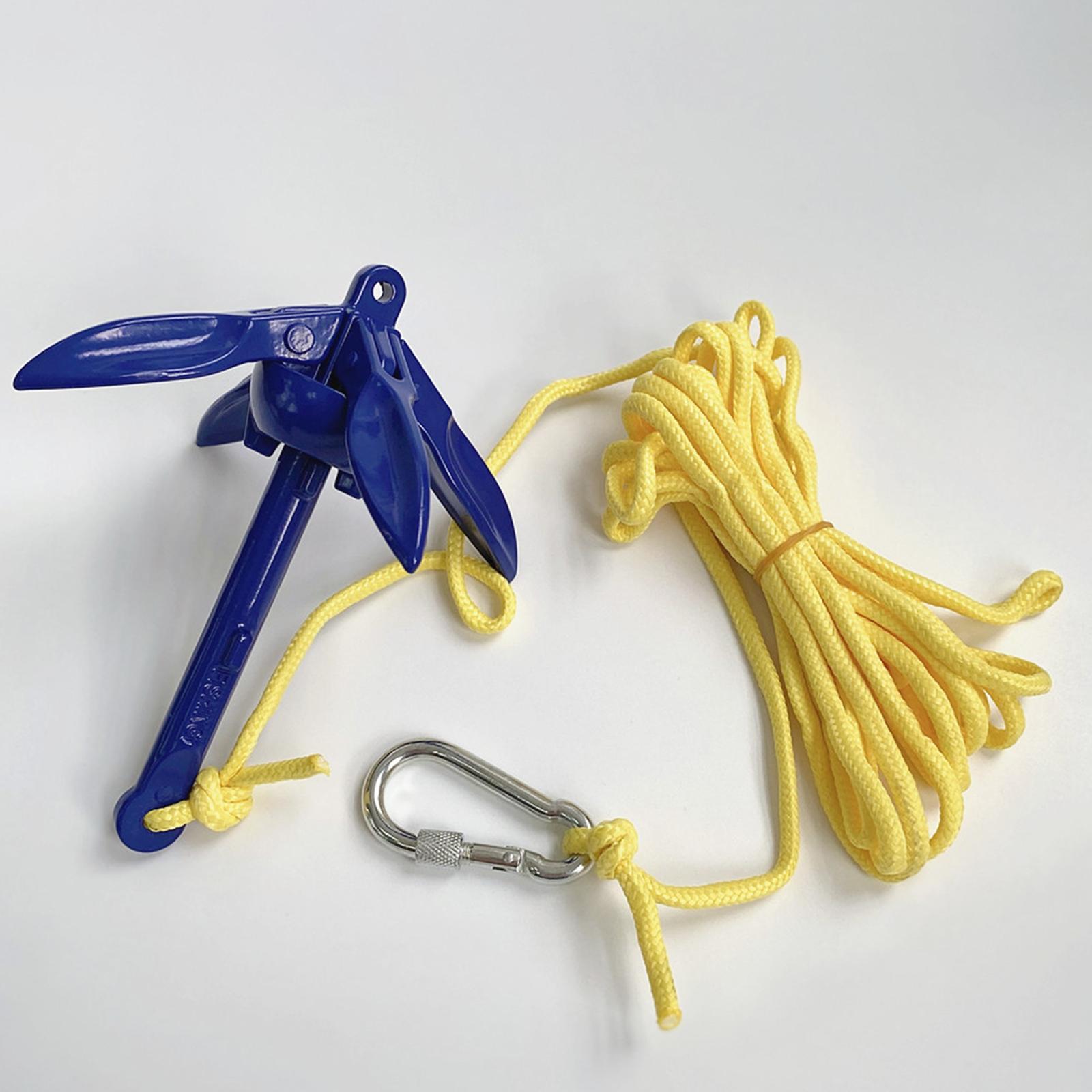 Kayak Anchor Kit with 16 ft Rope Folding for Boat Sailboat Accessories