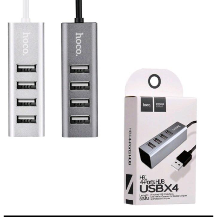 Hub sạc 4 cổng USB 2.0 Hoco HB1 - Hàng Chính Hãng