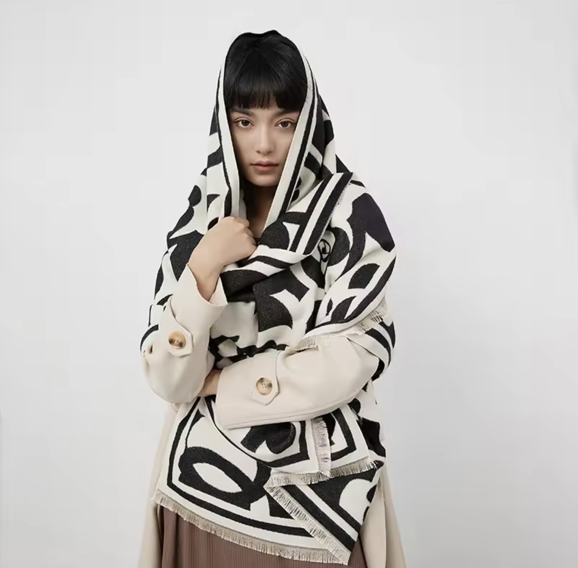 KHĂN QUÀNG CỔ KHĂN CHOÀNG CỔ HOA TRÀ SIÊU VIP SANG TRỌNG DÀNH CHO NỮ