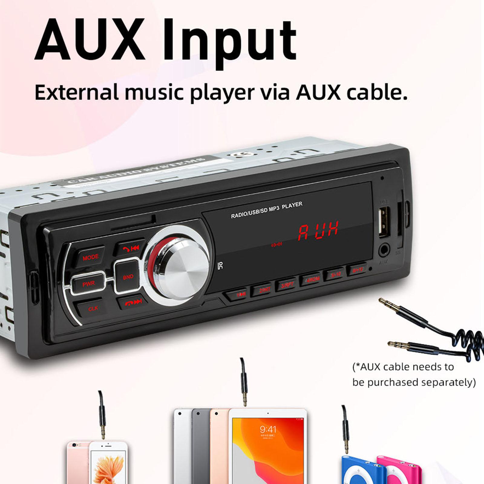 Multimedia Audio Systems Car Stereo CD USB Port Wireless Remote Control