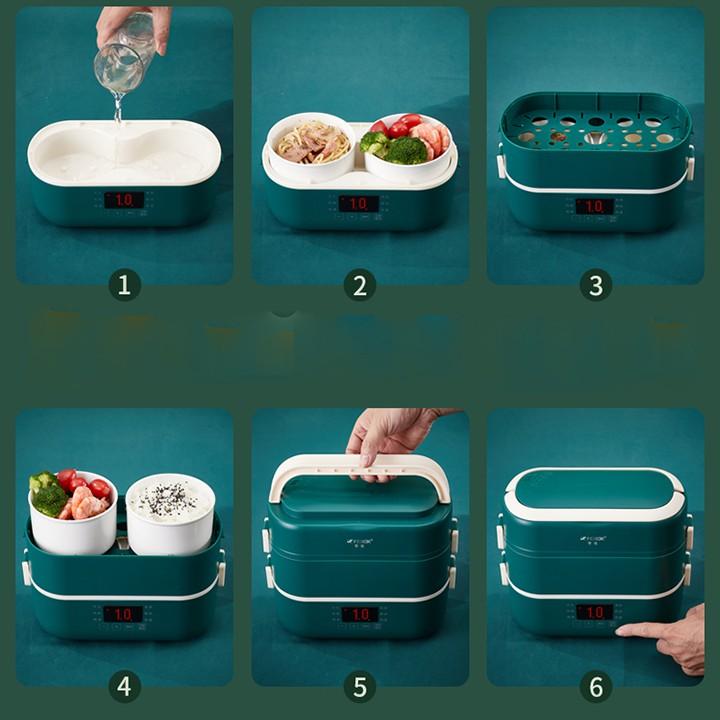 Hộp Cơm văn phòng Cắm Điện Hẹn Giờ, Hộp Đựng Cơm Văn Phòng Cao Cấp
