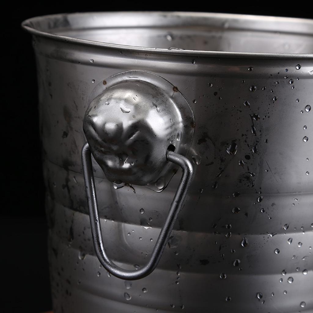 Stainless Steel Ice Bucket Wine Cooler Champagne Cooler Indoor Outdoor L